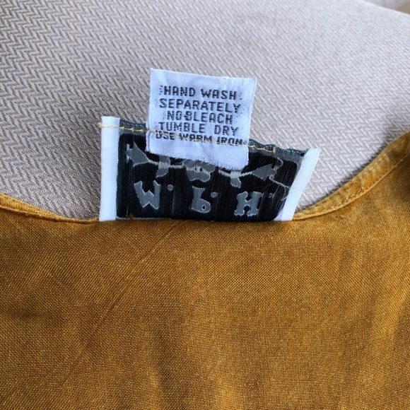 M.P.H Vintage 1970 Buttons Sleeveless Rusty Gold Embroidered Boho Maxi Dress M - Picture 10 of 14